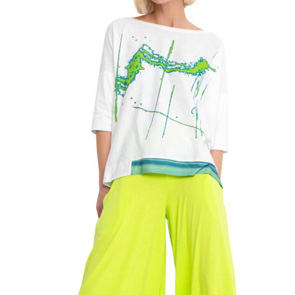 NEW OZAI N KU boxy tee in lagoon